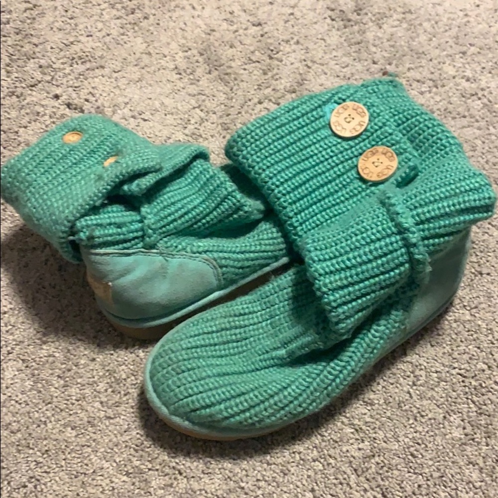 Seafoam/turquoise ugg boots Kids 4/wms 6.5